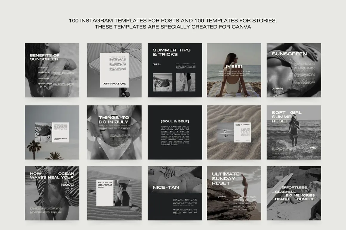 1500 Aesthetic Instagram Templates