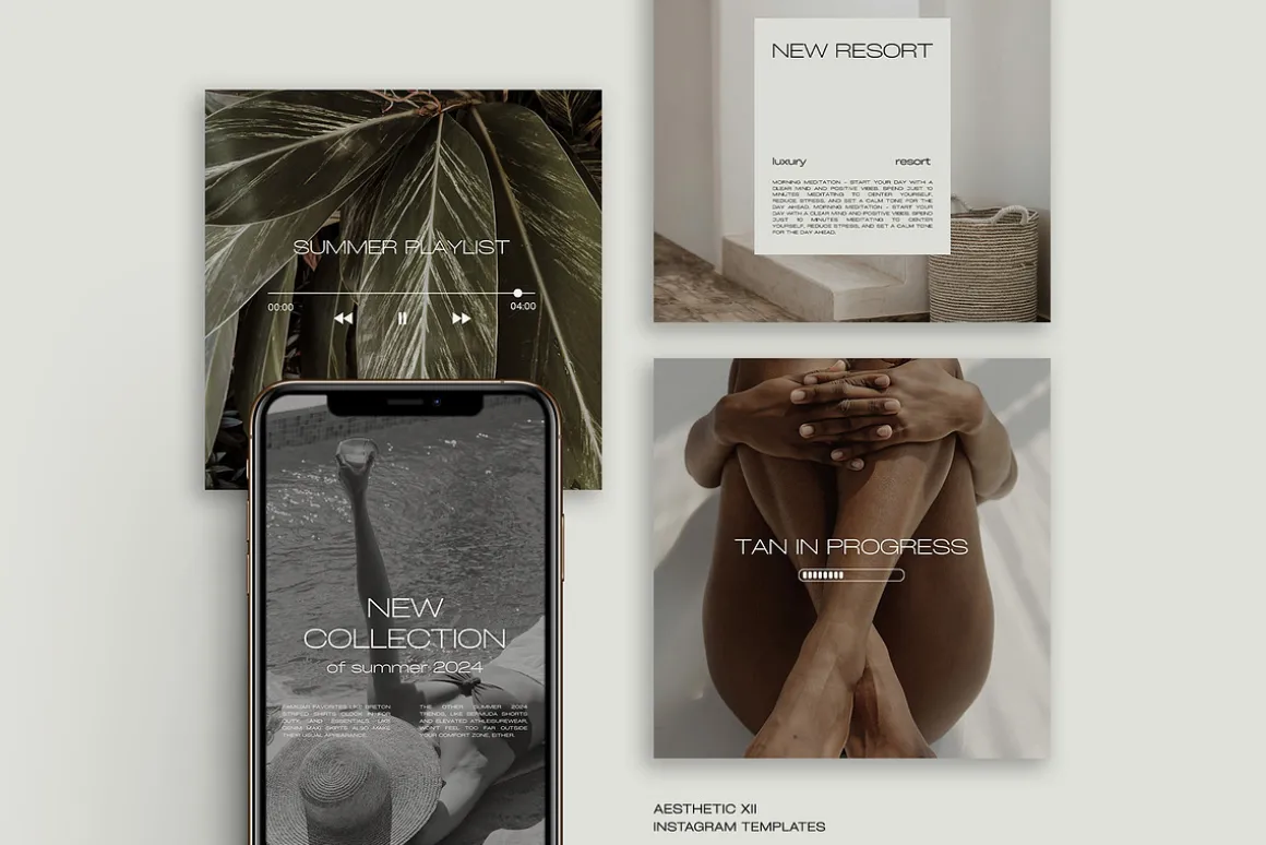 1500 Aesthetic Instagram Templates