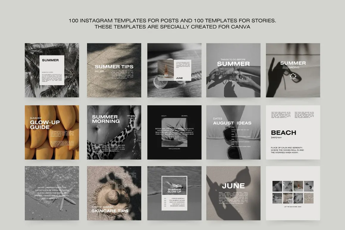 1500 Aesthetic Instagram Templates