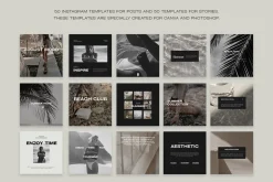 1500 Aesthetic Instagram Templates