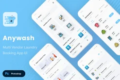 3 Apps UI|Anywash Laundry App UI Kit