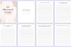 100 Bible Journal Prompts Canva Kdp