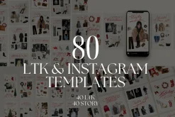 80 Christmas LTK Template Bundle