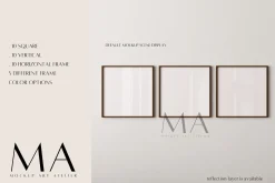 90 Close up Wood Frame Mockup Bundle