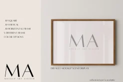 90 Close up Wood Frame Mockup Bundle