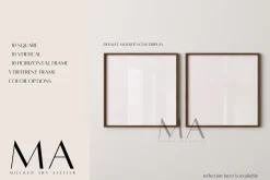 90 Close up Wood Frame Mockup Bundle