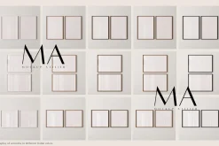 90 Close up Wood Frame Mockup Bundle