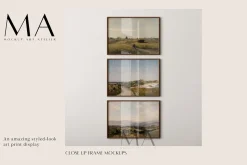 90 Close up Wood Frame Mockup Bundle