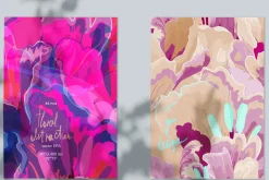 44 floral abstraction vector set