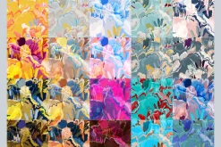 44 floral abstraction vector set
