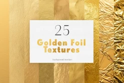 25 Gold Foil Texture Overlays