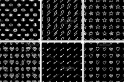 48 Hand Drawn Seamless Patterns Set