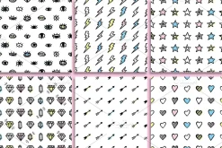 48 Hand Drawn Seamless Patterns Set