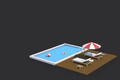 8 House Building and Swimming Pool