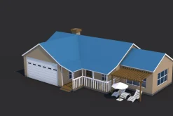 8 House Building and Swimming Pool
