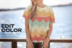 5 Mockup T-Shirt on a Woman