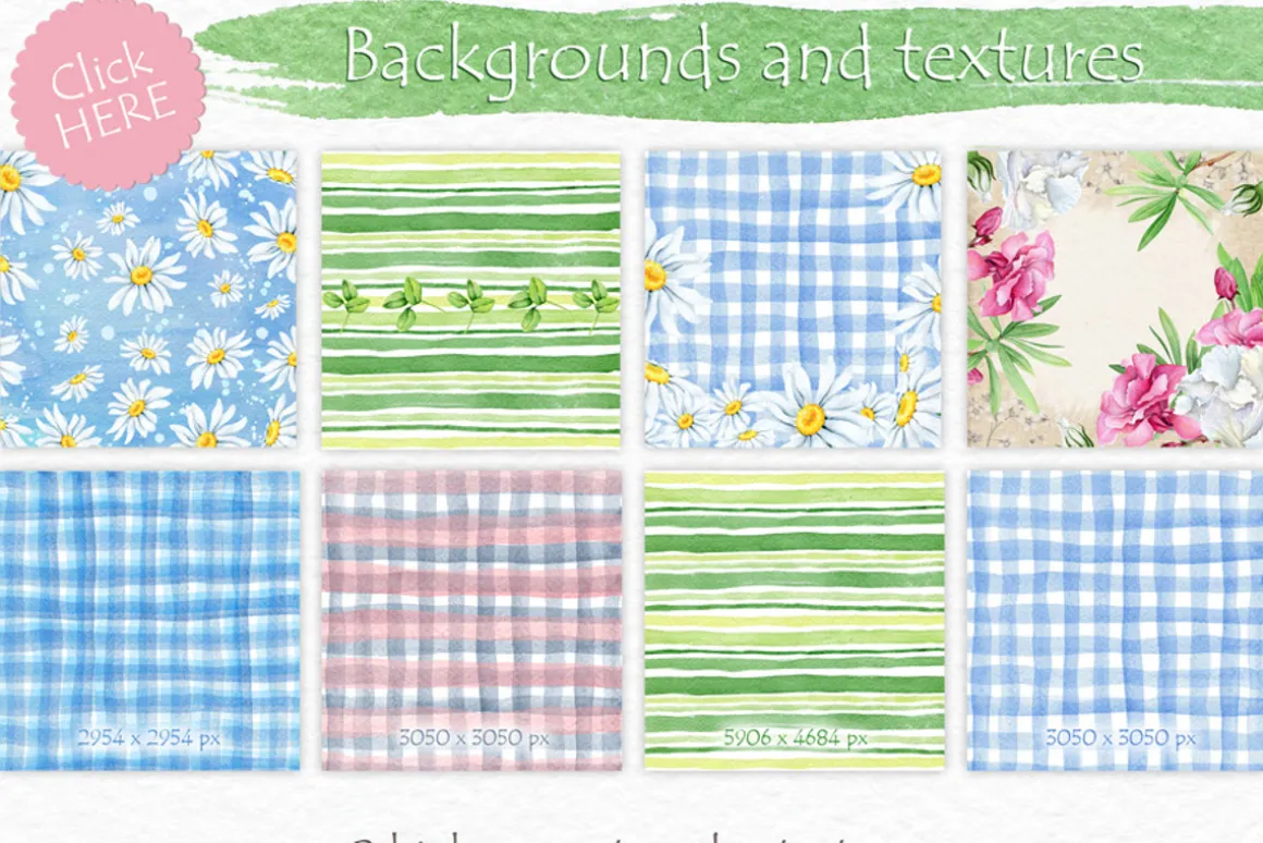30% OFF! Watercolor Flowers and Bird