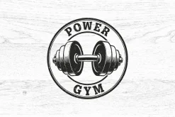 10 Power Gym Logo Badge Bundle