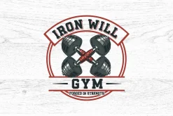 10 Power Gym Logo Badge Bundle