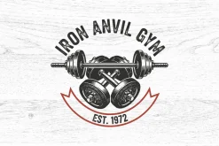 10 Power Gym Logo Badge Bundle