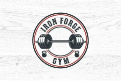 10 Power Gym Logo Badge Bundle