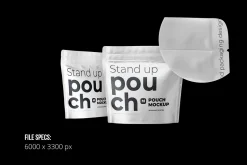 4 PSD Stand-up Pouch Mockup (square)