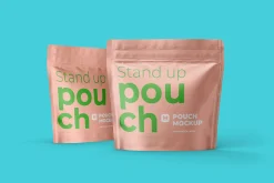 4 PSD Stand-up Pouch Mockup (square)
