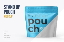 4 PSD Stand-up Pouch Mockup (square)