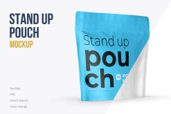 4 PSD Stand-up Pouch Mockup (square)