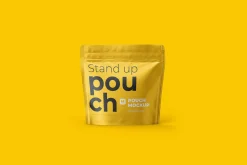 4 PSD Stand-up Pouch Mockup (square)