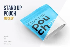 4 PSD Stand-up Pouch Mockup (square)