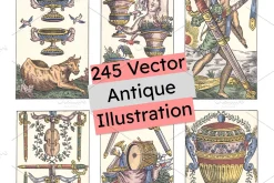 251 Set element antique Playing Card