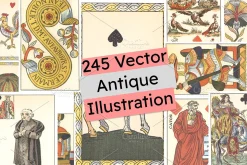251 Set element antique Playing Card