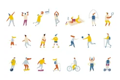 400+ Set of flat vector people