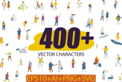 400+ Set of flat vector people
