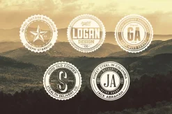 11 Trendy Vintage Badges Volume 1