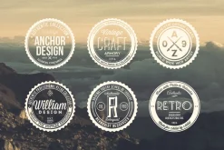 11 Trendy Vintage Badges Volume 1