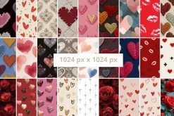 110 Valentines Day Seamless Patterns