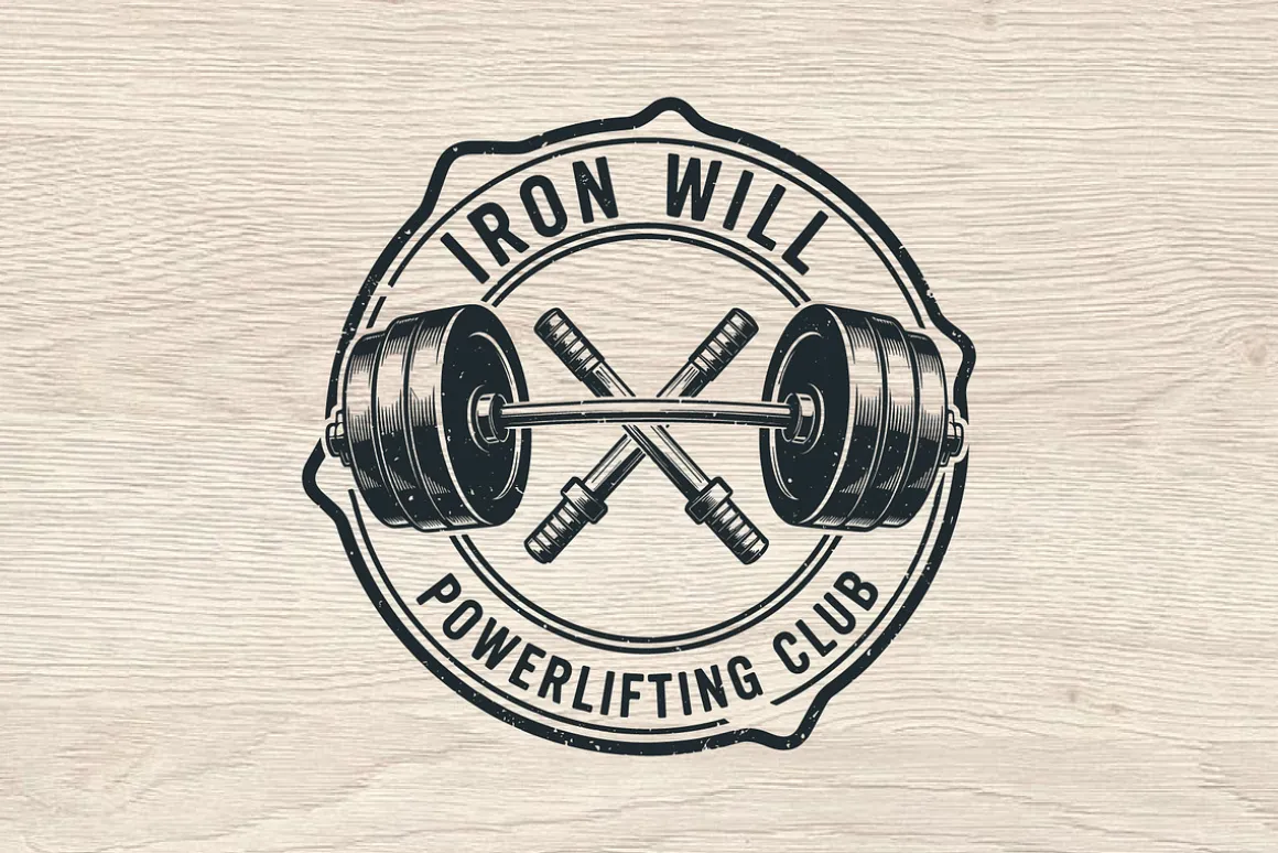 10 Vintage Gym Fitness Badge Logo