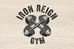 10 Vintage Gym Fitness Badge Logo