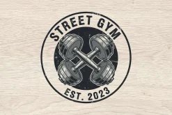 10 Vintage Gym Fitness Badge Logo