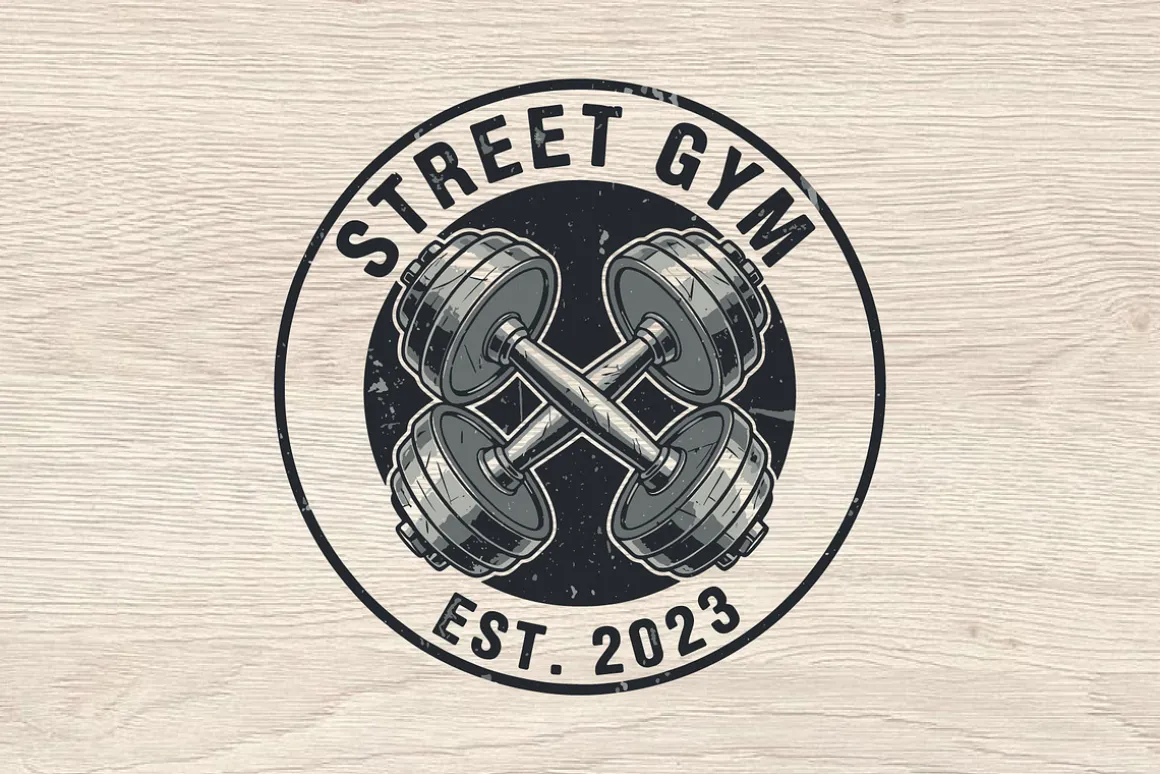10 Vintage Gym Fitness Badge Logo