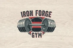 10 Vintage Gym Fitness Badge Logo