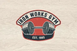 10 Vintage Gym Fitness Badge Logo