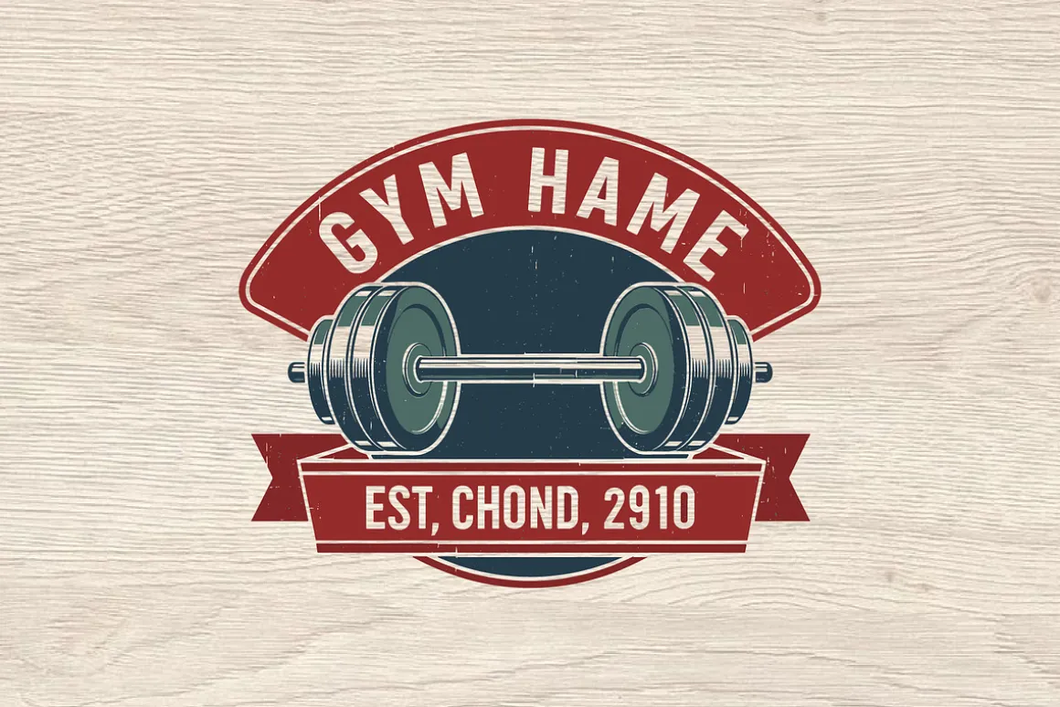 10 Vintage Gym Fitness Badge Logo