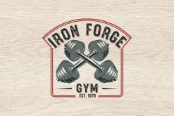 10 Vintage Gym Fitness Badge Logo