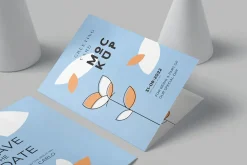A6 Bifold Greeting Card Mockups