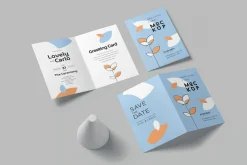 A6 Bifold Greeting Card Mockups