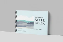 A5 Landscape Ring Bind Book Mockups