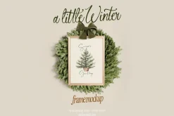 A LITTLE WINTER frame & paper mockup